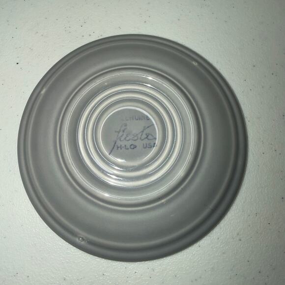 Vintage Fiestaware 6” Gray Coffee Cup Saucer Plate Single Replacement - Picture 4 of 4